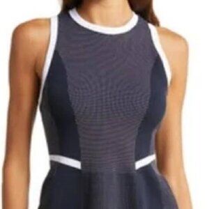 NWT Sweaty Betty Tennis Dress Navy Blue and White Medium